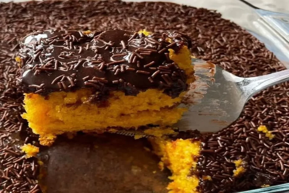 Bolo de cenoura com brigadeiro trufado Receita por Cozinha da Déa - Cookpad