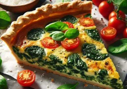 Quiche de espinafre e queijo, queijo, receita de quiche, massa, torta salgada, fácil, almoço, jantar, brunch, como fazer quiche, como fazer quiche de espinafre, torta fácil de fazer,quiche simples
