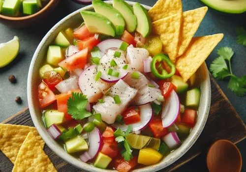 Ceviche de peixe, receita de ceviche, peixe branco, limão, coentro, culinária peruana, fácil, aperitivo, saudável, como fazer ceviche, receita de ceviche, o que é ceviche,